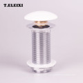 ceramic basin brass water drain plug with ceramic cap